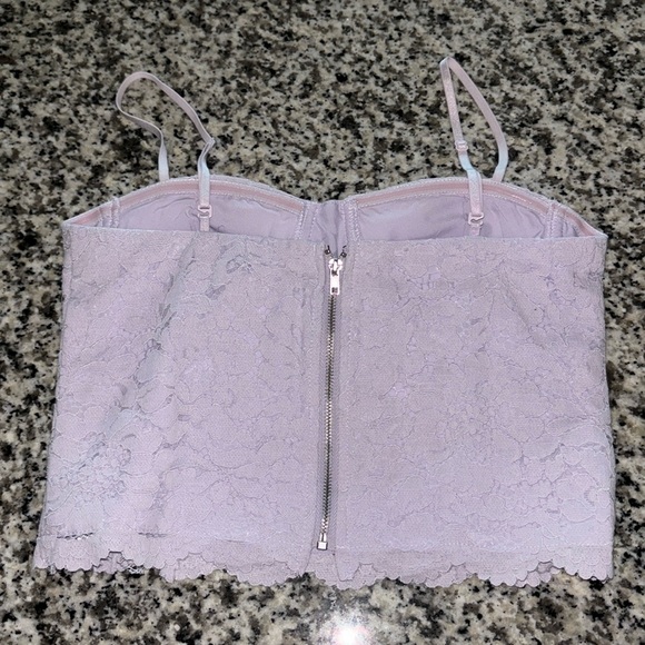 Audrey Parks + Francesca’s XS Lavender Lace Corset - New, Adjustable Straps - Picture 3 of 5